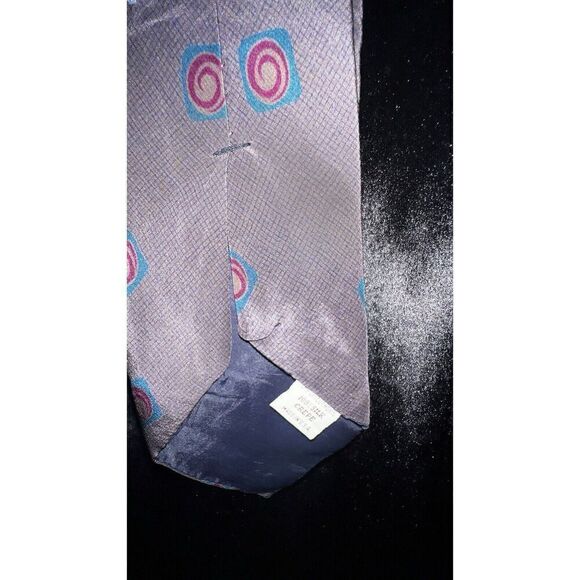 Vintage YSL Yves Saint Laurent Tie  Purple Pattern 100% Silk Men's USA MADE - Picture 6 of 12